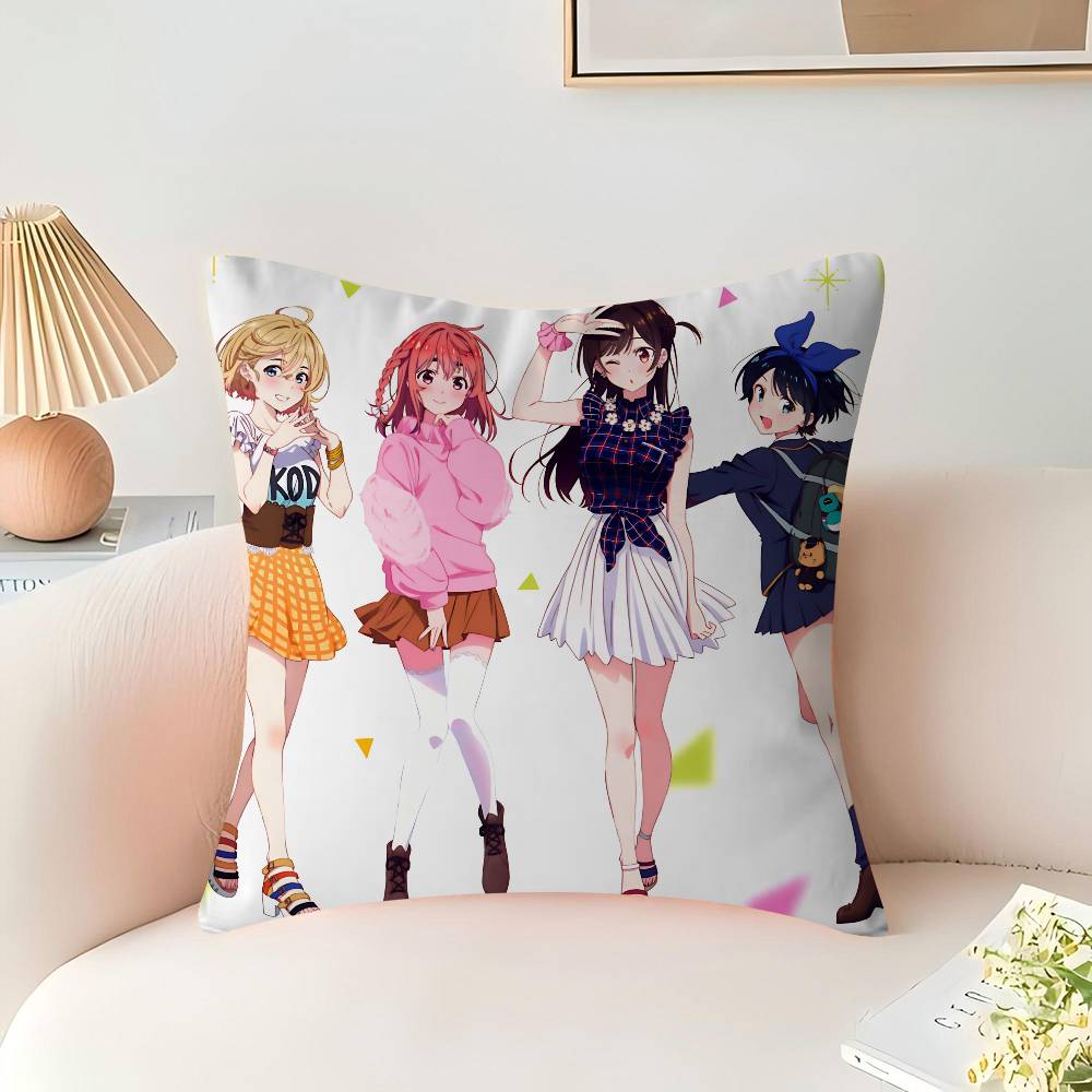 Anime R-Rent-A-Girlfriend Pillow Cushion Cover Pillowcase Living Room Sofa Home Decor Customized