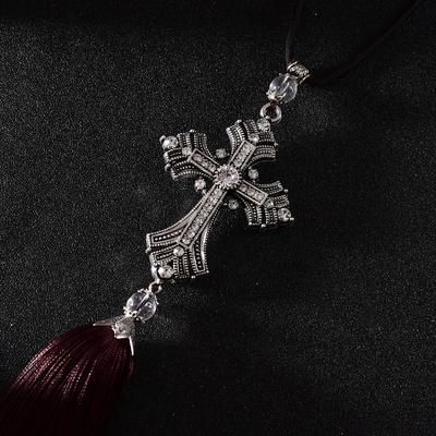 Metal ve Elmas Hristiyan Araba Dikiz Aynası Araba Kolyesi Asılı Araba Stil Alaşım Kristal Güvenli Kolye