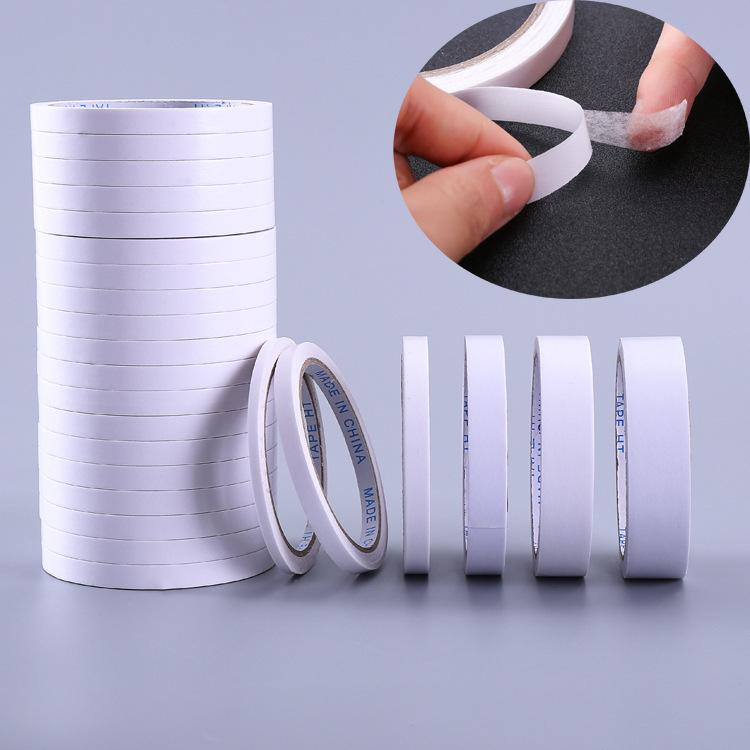 Thin Transparent Double-Sided Tape – 12m, High Viscosity for Office & Crafts