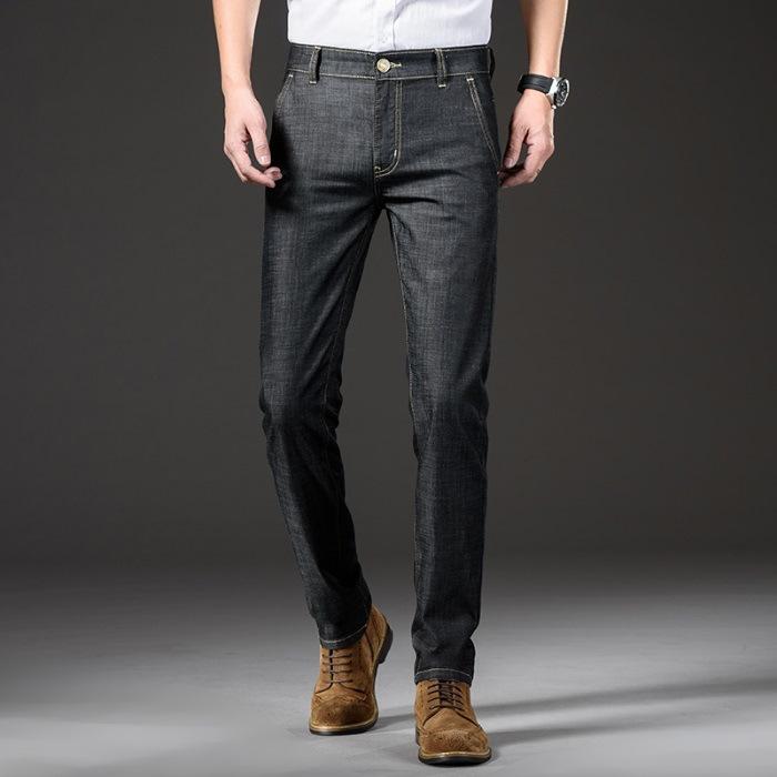 

Новые летние тонкие джинсы мужские из модальной ткани мягкие и гладкие, приятные к коже 42