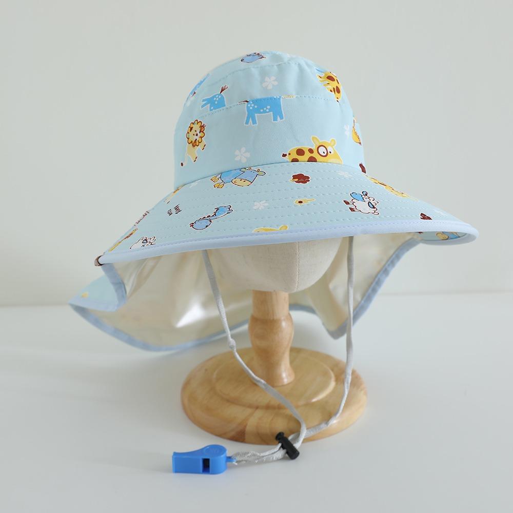 UV Protection Sun Cap Cartoon Print Beach Shawl Hat Summer Kids Bucket Hat