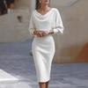 European & American Pleated Batwing Sleeve Midi Dress - 2025 Fashion Collection