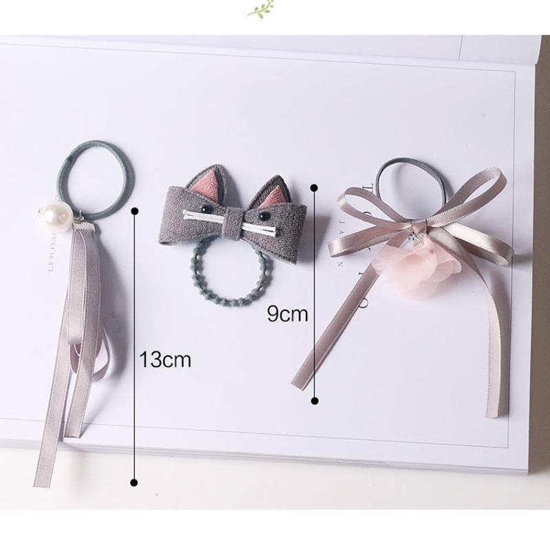 I LOVE DAD 10 Teile/satz Spitze Kinder Elastische Haar Bands Für Mädchen Bögen Crown Haar Seile Kinder