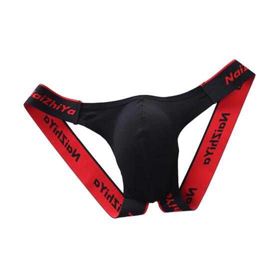 Men Thong Mid-rise U-Convex Breathable Moisture-Wicking Elastic Waist Briefs Moisture-wicking Underwear Daily Wear