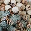 Z New Women's Straw Basket Handbag with Flower & Artificial Pearl Decoration