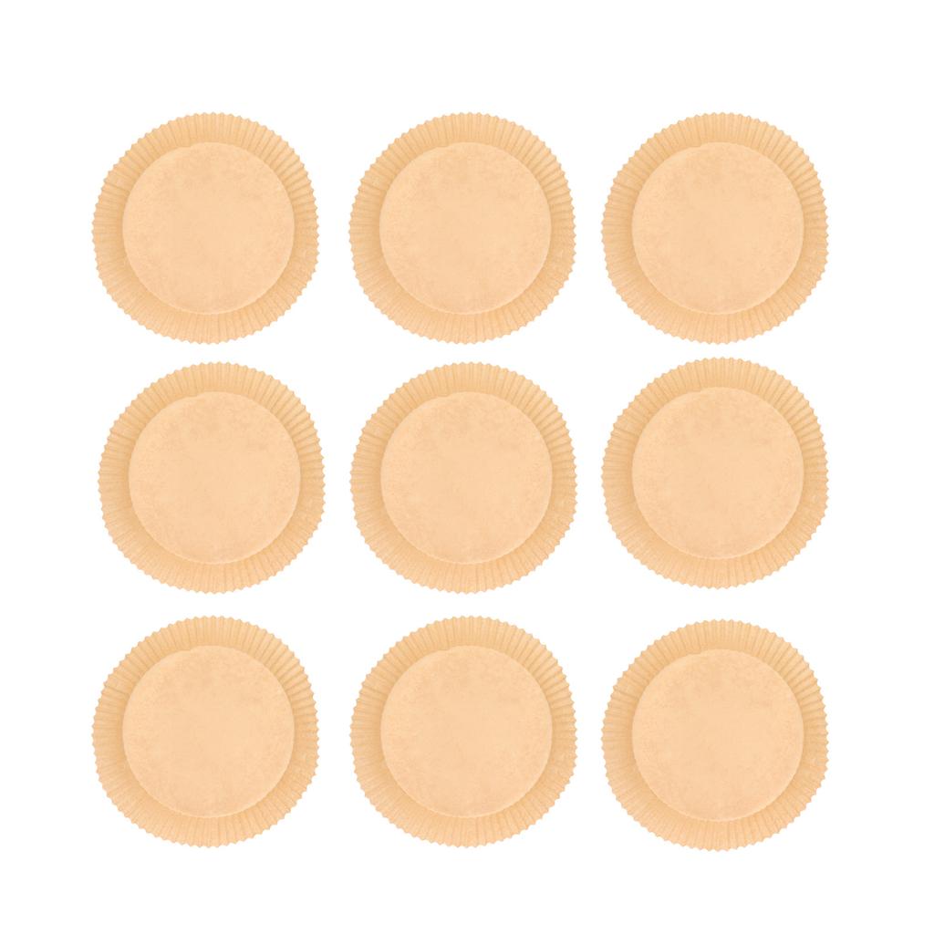 50PCS Fryer Paper Liner Round Disposable Non Stick Fryer Baking Paper for Kitchen Microwave Oven