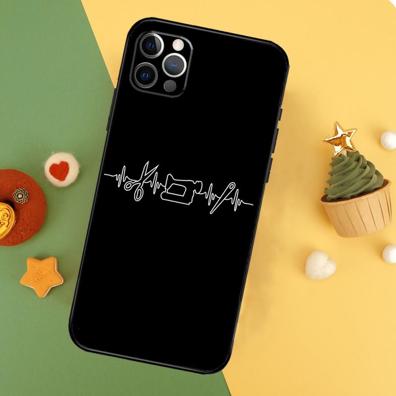 Sewing Machine Phone Case For iPhone 14 16 15 12 11 13 Pro Max X XR XS Max 7 8 Plus 12 13 Mini Cover Coque