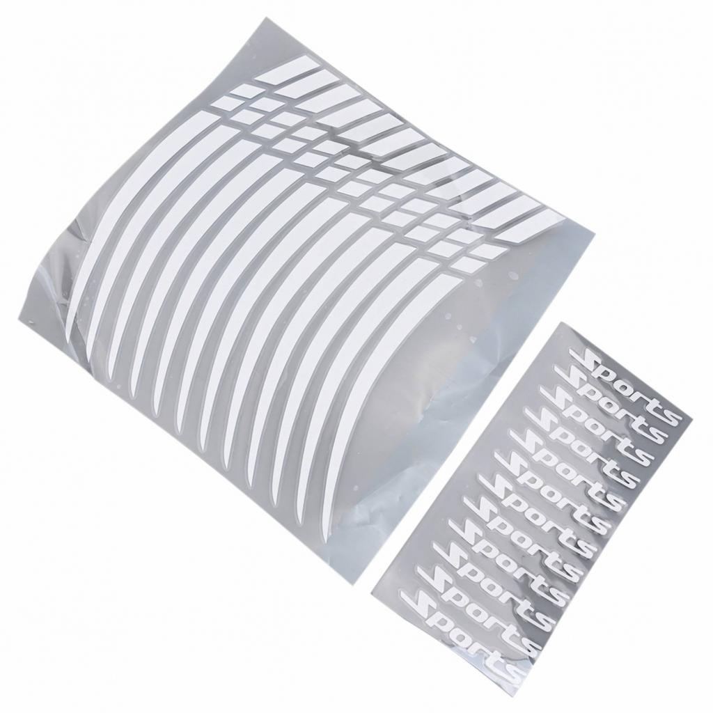 Red Reflective Decal Tape for Motorcycle Wheels Sized 18 and 21 Inch