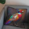 2D Colorful Pheasant Art Pillow For Home Decor Pattern Cushion Cover Suitable For Sofa Bedroom Car Pillow Cover