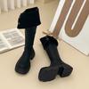 Fashion Boots 2025 Autumn New Fashion Comfortable Non-slip Casual Niche Versatile Design Heightening Maillard Boots Women