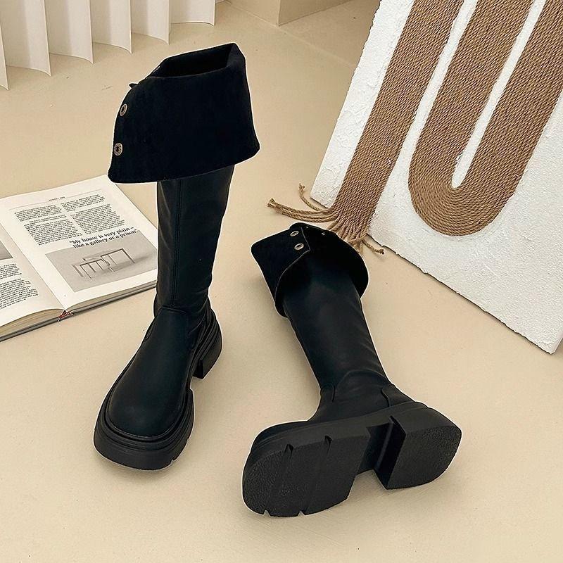 Fashion Boots 2025 Autumn New Fashion Comfortable Non-slip Casual Niche Versatile Design Heightening Maillard Boots Women