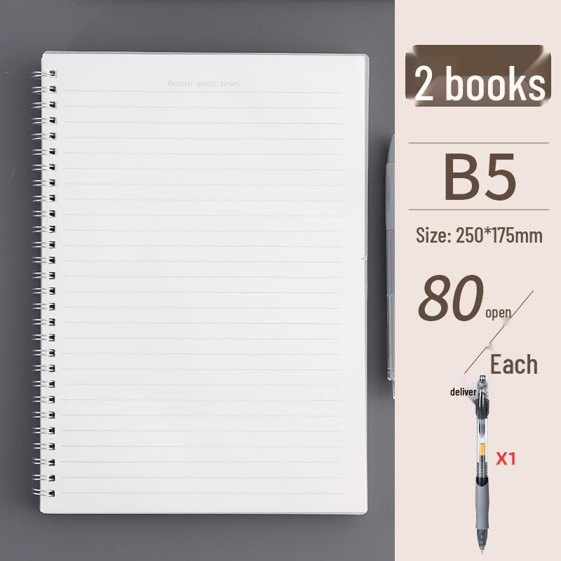 Student Notebook Set: A5 & B5 Thick Ruled Notebooks with Pocket Notepad