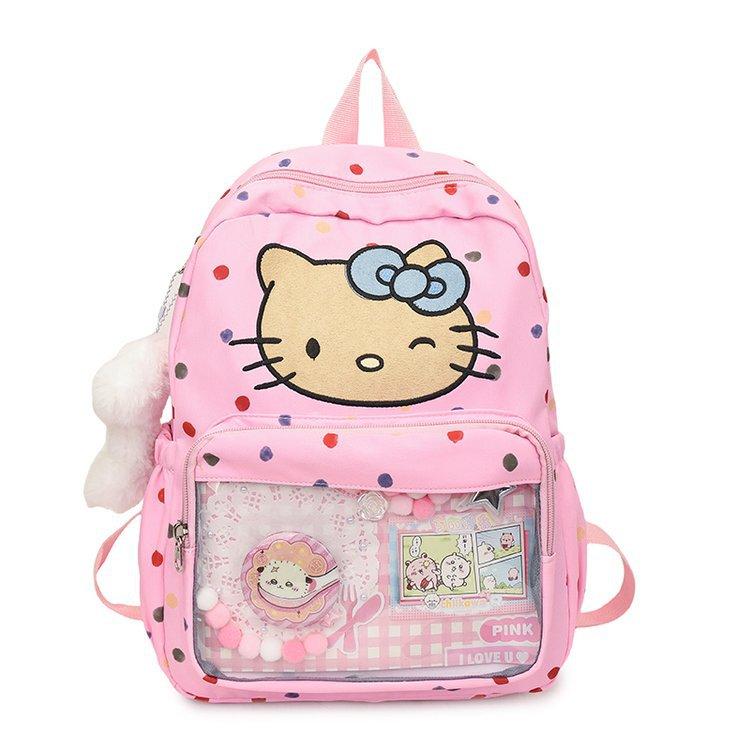 Schoolbag Japanese Kt Cat Schoolbag Girl Heart Cute Fun Backpack Ins Campus Cute Cartoon Backpack Junior High School Student