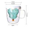 Christmas Tree Double Wall Glass Mug – Heat Resistant Snow Mountain Cup for Coffee, Milk & Holiday Drinks