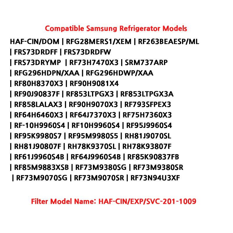 Samsung Genuine Fridge Water Filter HAF-CIN/EXP/SVC-201-1009 Refrigerator Water Purifier