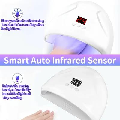 LINMANDA Professional UV LED Nail Lamp Light Dryer for Gels Polishes LED Nail Lamp with 3 Timer Setting and Automatic Sensor