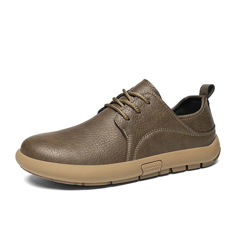 

Чоловіче повсякденне взуття зі сплітової шкіри ручної роботи Зручні мокасини Чоловіче ділове взуття на низькій підошві Взуття для водіння 46 хакі