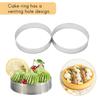 ABBP-Premium 40Pcs 10Cm Stainless Steel Tart Rings With Holes, Ideal For Baking Fruit Pies, Quiches, And Mousse Cakes