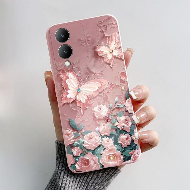 Custodia Per Vivo Y17 S Y17S Y16 Custodia Per Telefono Silicone Morbido Bella Farfalla Cover Posteriore Per VivoY17S Vivo Y 17S Y 16 Fundas Coque Capa