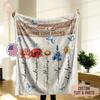 Custom Grandma Garden Blanket, Personalized Birth Flower Blanket With Grandkids Names, Granny Mother's Day, Christmas Gift, Special Keepsake