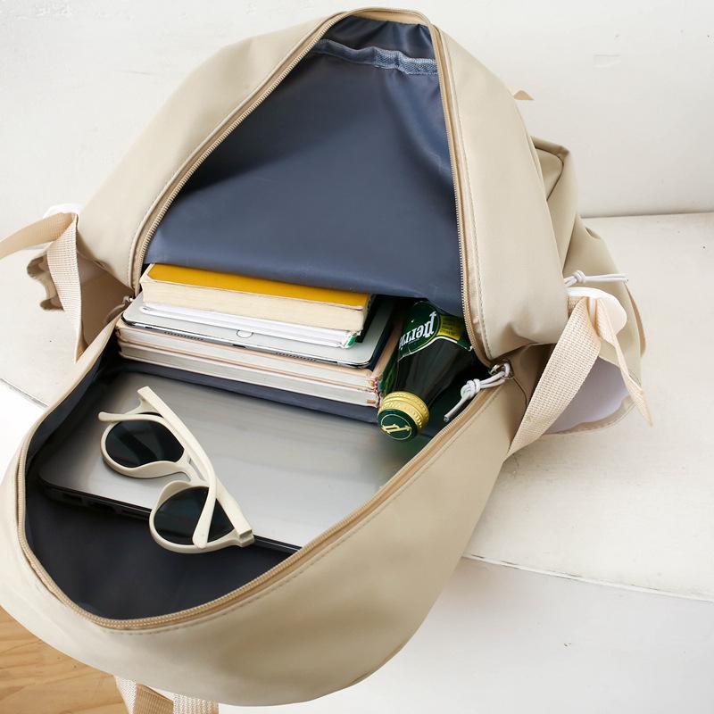 New Backpack Four Piece Student Backpack Simple Large Capacity Backpack for Primary and Secondary School Students