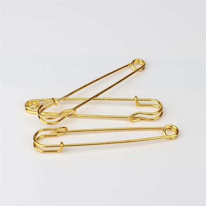 A34R 15Pcs Large Safety Pins Heavy Duty For Blankets Steel Safety Pins Heavy Duty 4" Steel Safety Pins For Clothes Gold