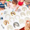 Diy Wooden Wind Chime Horseshoe Wind Chime Graffiti Horseshoe Wind Chime Kit Wooden U-shaped Birthday Crafts Pendant