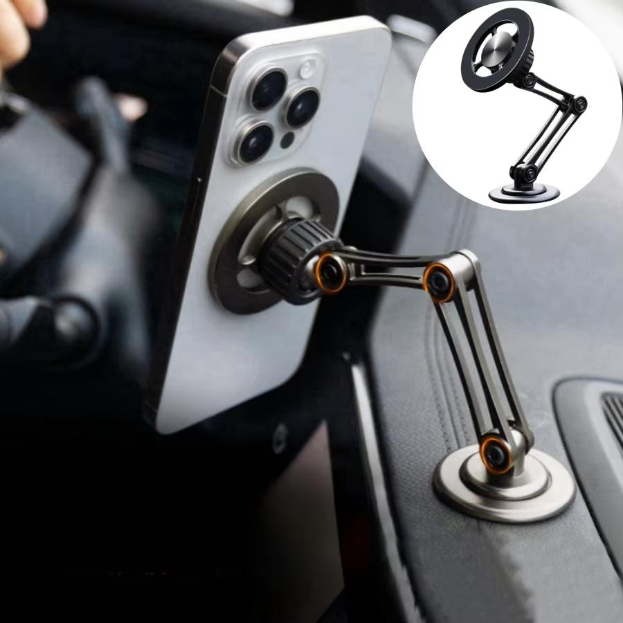 Magnetische Handyhalterung für das Auto - Skalierbar, 360° drehbar, faltbar, kompatibel mit allen Handys, geeignet für alle Szenarien