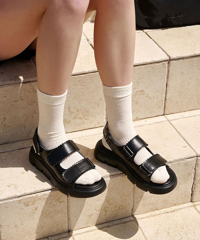 Mac Moc Puff Casual Platform Velcro Sandals_2 Colors (4.5Cm)