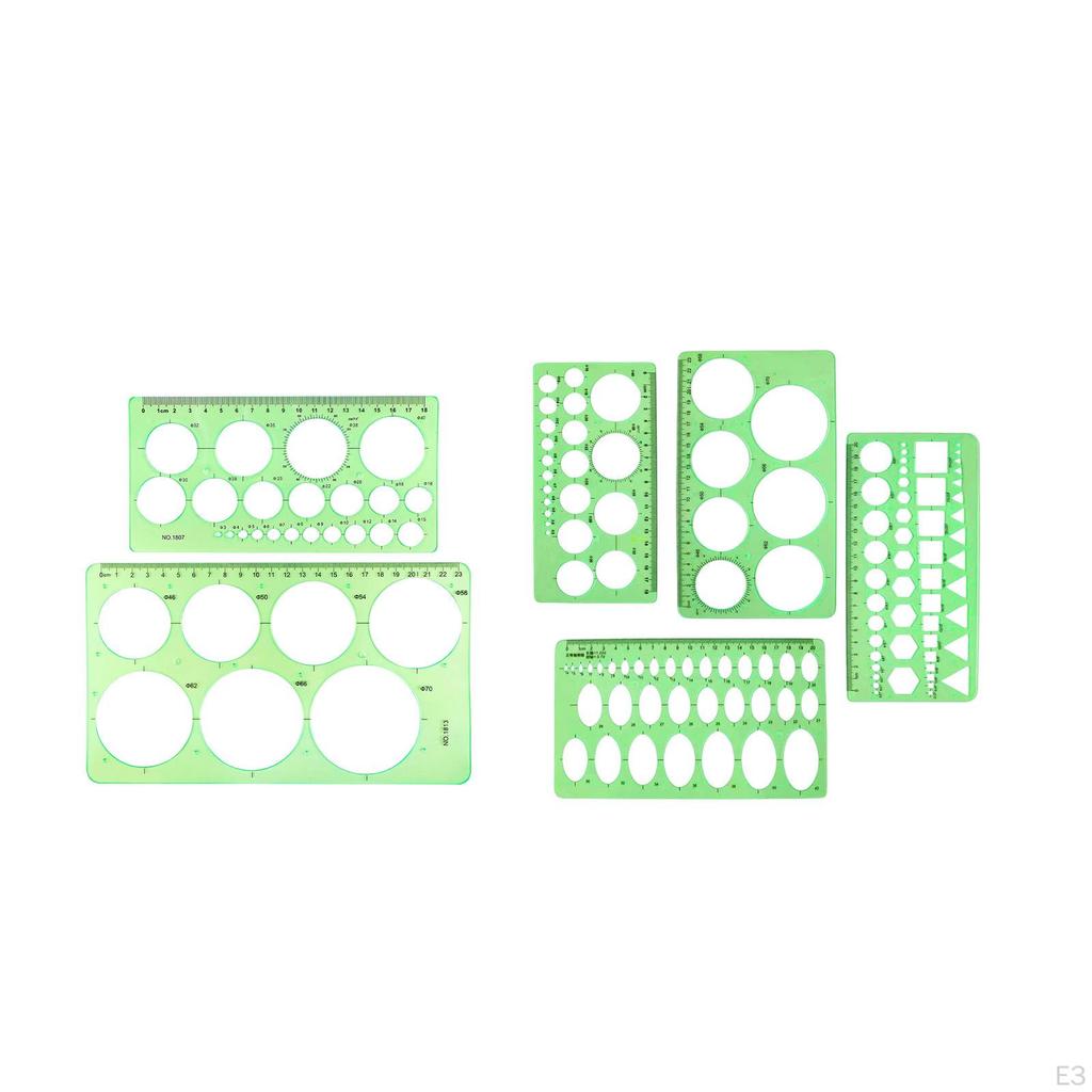 Geometric Drawings Templates Geometry Ruler Measuring Tools Template Circle Shape Stencil