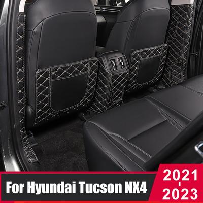 Tapetes de couro anti-chute para carro, capa protetora para encosto de banco automotivo para Hyundai Tucson 2022 2023 NX4 Hybrid Interior