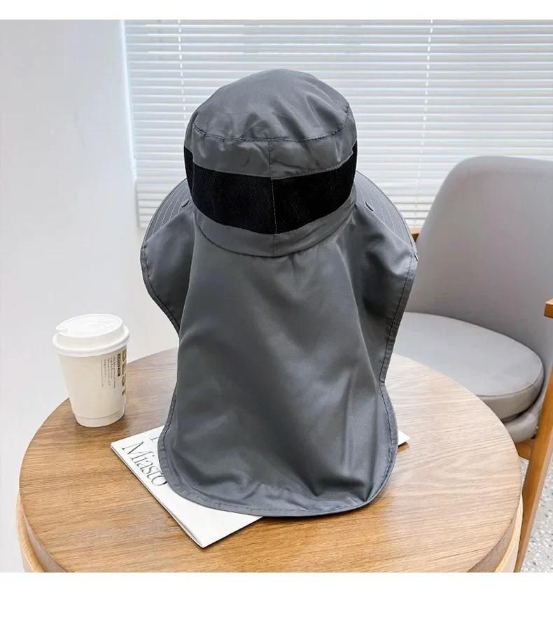 Summer Outdoor Sun Hats UV Protection Hunting Fishing Cap For Men Women Hiking Camping Visor Bucket Hat Neck Flap Fisherman Hat