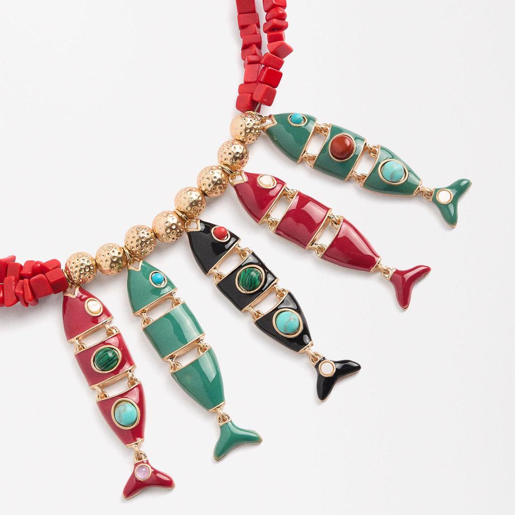 Copper Goldfish Shape Waterproof Pendant Necklace