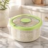 Moisture-Proof Rice Container with Hinged Lid Transparent Sealed