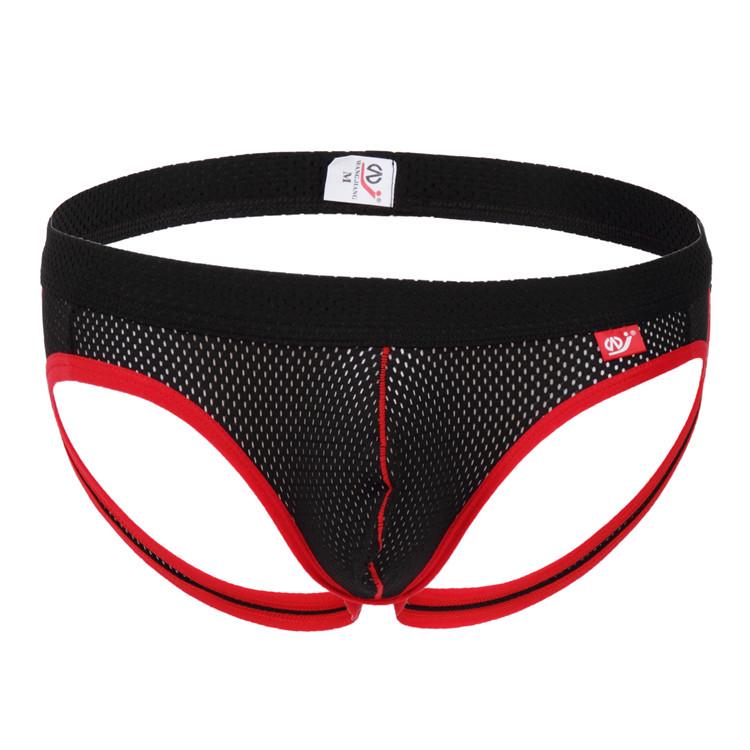 Trendy European & American Men's Butt-Lifting Mesh Thong – Low-Waist & Breathable
