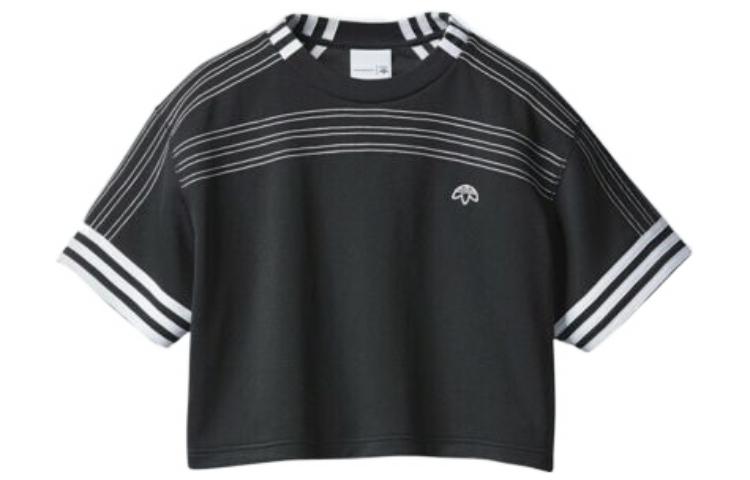 Adidas Originals X Alexander Wang Alexander Wang Collaboration T Shirts Women s Black Crew Neck Moderate Straight Fit BR9215 XXS
