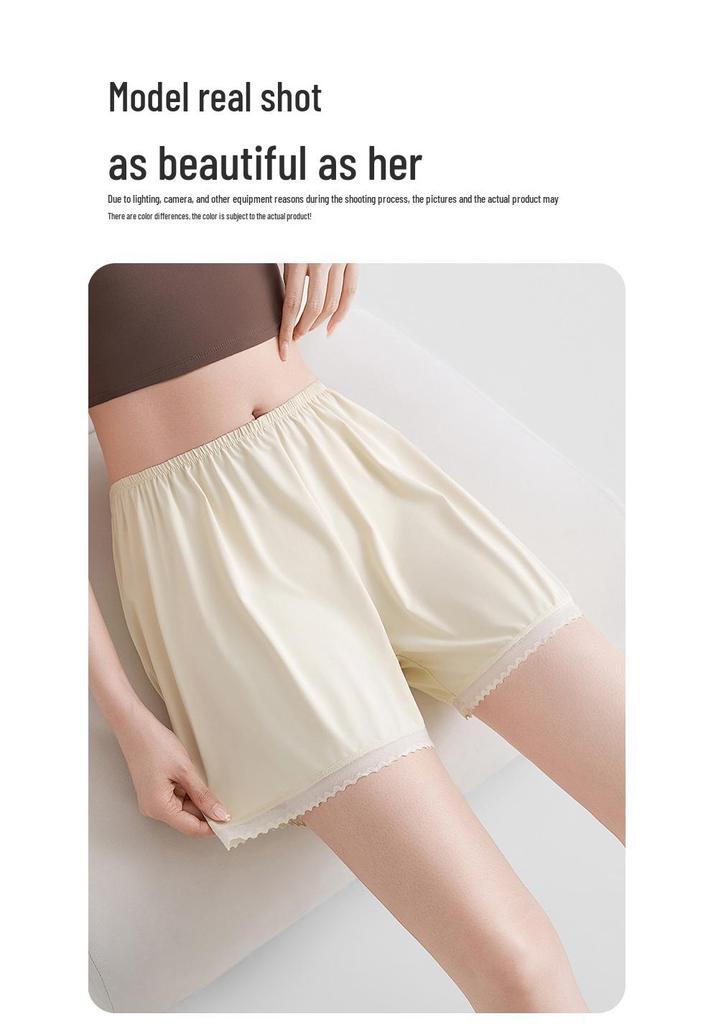 Ice Silk Women's Safety Shorts - Summer Thin, Loose Fit, Anti-Exposure, No Roll Hem, Seamless, 2026 Style