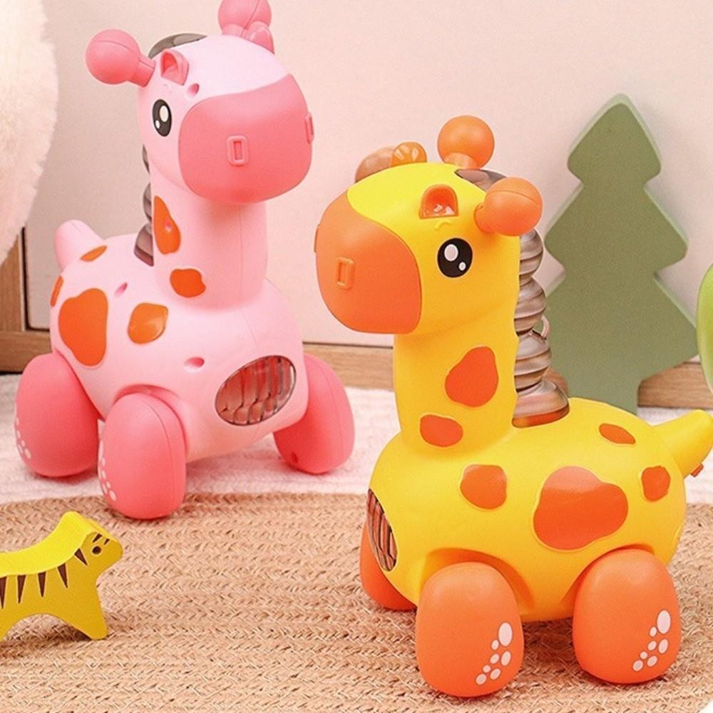 Crawling Toys Sound and Light Giraffe Toys with Leash Plastic Animals Toys Electric Cartoon Electric Doll Early Education