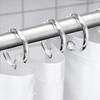 Shower Rings Rust Proof 24 Pieces Clear Round Liner Rings Hanger Shower Rod Hooks For Home Window Closet Bathroom Hotel Dorm Gym