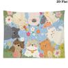 Cute Dogs Wall Tapestry Aesthetic Wall Hanging Printed Fabric Blanket Decorative Tapestries for Bedroom Living Room Home Decor