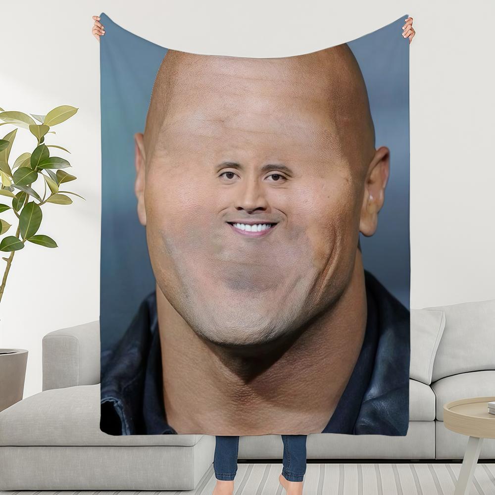 Blanket Personalized Throw Super The Cosy Plush Rock Living Room Sofa Couch Childish Johnson Meme Birthday Dwayne Gifts 30x40in