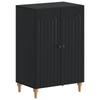 Shoe Cabinet ALKMAAR 59.5 X 39.5 X 90 Cm Engineered Wood Black