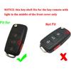 Replacement Key Fob Shell Case Fit for VW Volkswagen Jetta Passat Golf Beetle Rabbit GTI CC EOS 4 Buttons Keyless Entry Remote Key Housing with Uncut