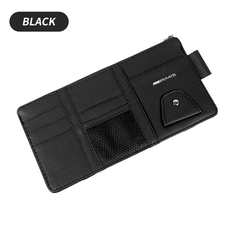 BUB1 Hot CLS w205 1pcs Sun Visor Point Type Multi-function Storage Bag For Mercedes Benz W211 W203 W204 W210 W124 AMG W202 CLA W212 W