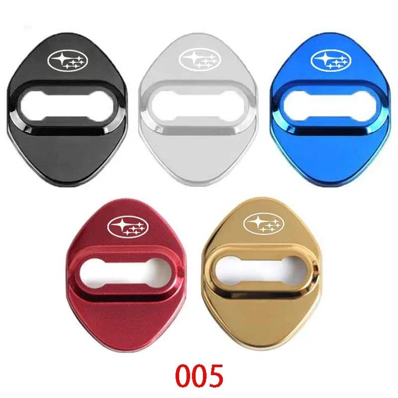4pcs Car Door Lock Cover Metal Styling Stickers for Subaru STI Impreza Legacy Forester Outback XV BZ Protective Accessories iuyh8