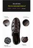 Prince Casual Genuine Leather Sandals for Men - Breathable, Non-Slip, Large Size 48, Ideal for Spring, Autumn, Summer Work.