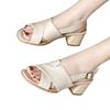 Fish Mouth Sandals Summer New European and American Style Thick Heel Cross Sandals Two High Open Toe Fashion Shoes