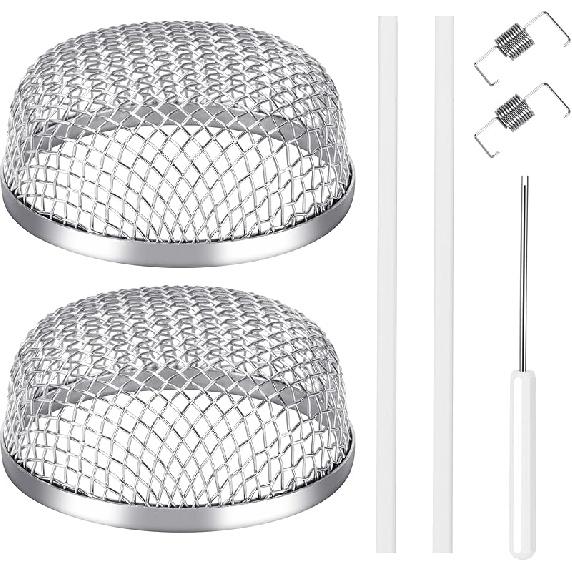 TONDA RV Furnace Vent Screen, Bug Screens Heater Vent Cover For Camper With Tallation Tool And Silicone Rubber, 2.8 X 1.3 Inch, 2 Pack