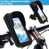 Bike Phone Holder Bag Waterproof Bike Handlebar Bag 360° Rotatable Bike Phone Holder Bag Protective Case Bike Phone Accessories