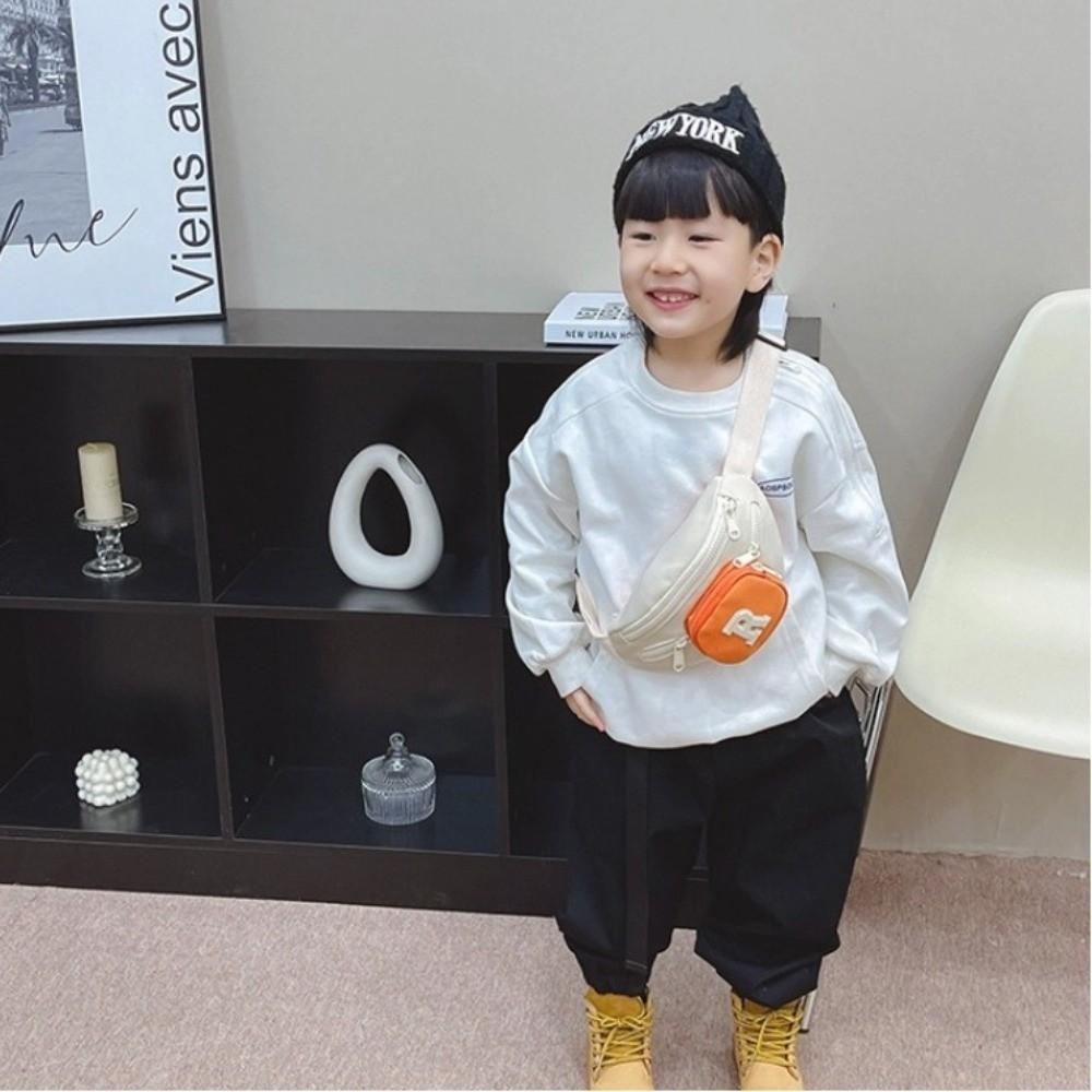 Letter Children's Waist Bag Korean Style Kids' Chest Bag Portable Kids' Shoulder Bag Girls